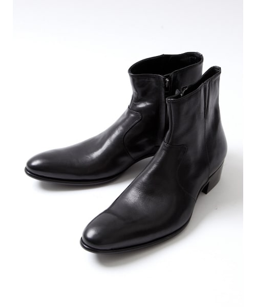 5351 POUR LES HOMMES サイドジップブーツ 5351 POUR LES HOMMES - サイドゴア ジップブーツ ブラック 4cm