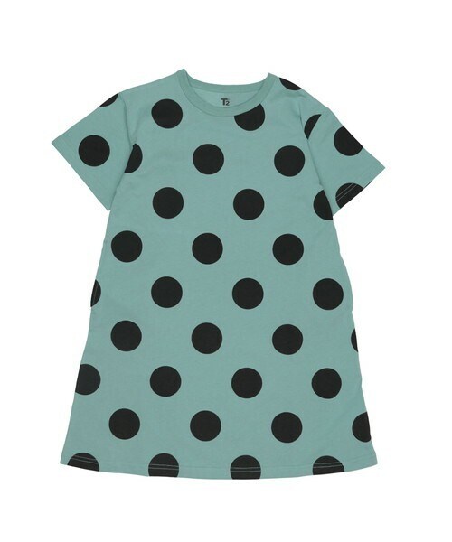 T>>2（ティーツー）の「ドット柄ワンピース　大人サイズ（ワンピース・レディース・01.ホワイト/02.ベージュ/03.ピンク/04.パープル/05.ブルー/06.ブラウン/07.レッド・M.L(大人サイズ)）」の4枚目の写真