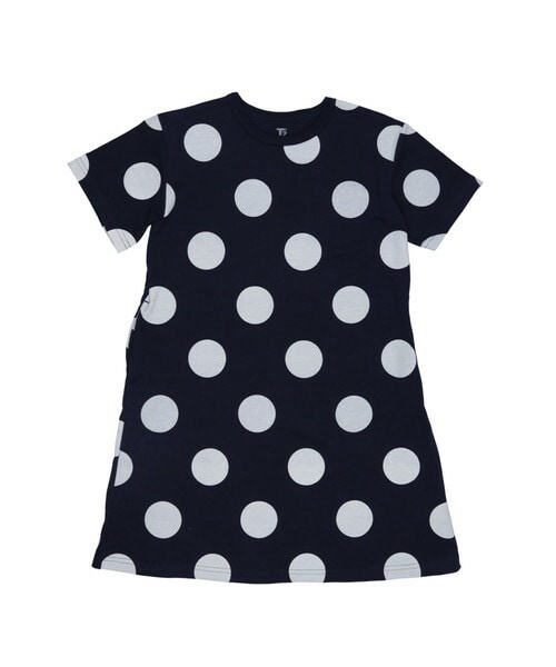 T>>2（ティーツー）の「ドット柄ワンピース　大人サイズ（ワンピース・レディース・01.ホワイト/02.ベージュ/03.ピンク/04.パープル/05.ブルー/06.ブラウン/07.レッド・M.L(大人サイズ)）」の7枚目の写真