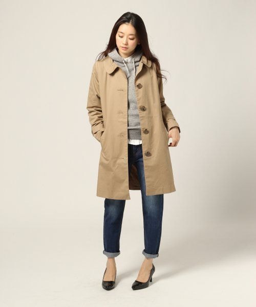 LOWRYS FARM（ローリーズファーム）の「ステンカラーコート（ジャケット/アウター・レディース・ベージュ/ネイビー・Ｍ/Ｌ）」の6枚目の写真