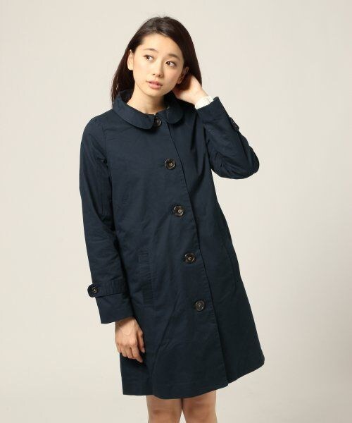 LOWRYS FARM（ローリーズファーム）の「ステンカラーコート（ジャケット/アウター・レディース・ベージュ/ネイビー・Ｍ/Ｌ）」の5枚目の写真