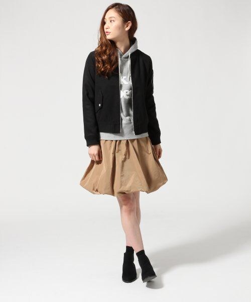 GLOBAL WORK（グローバルワーク）の「リブブルゾン（ジャケット/アウター・レディース・ブラック09/ブラウン53・Ｍ/Ｌ）」の3枚目の写真