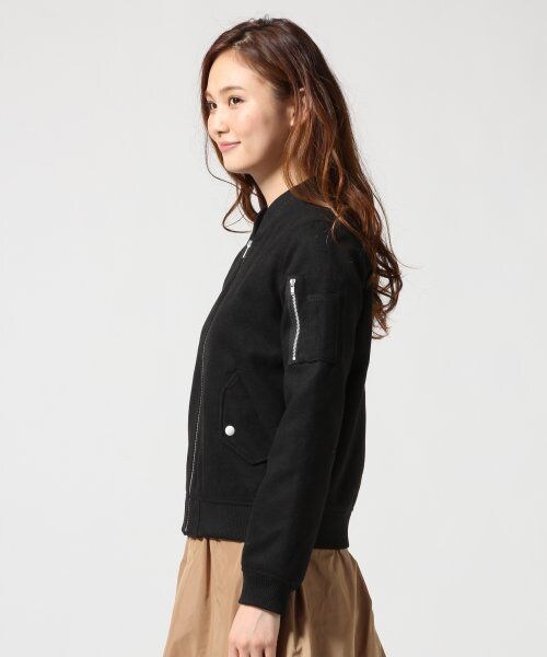 GLOBAL WORK（グローバルワーク）の「リブブルゾン（ジャケット/アウター・レディース・ブラック09/ブラウン53・Ｍ/Ｌ）」の5枚目の写真