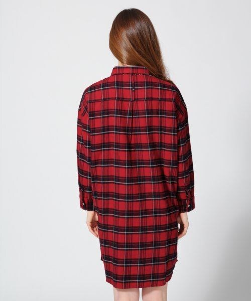 GLOBAL WORK（グローバルワーク）の「ネルチェックシャツワンピース１４ＦＷ（ワンピース/ドレス・レディース・ホワイト06/レッド35/グリーン75/ブルー85・Ｍ/Ｌ）」の10枚目の写真