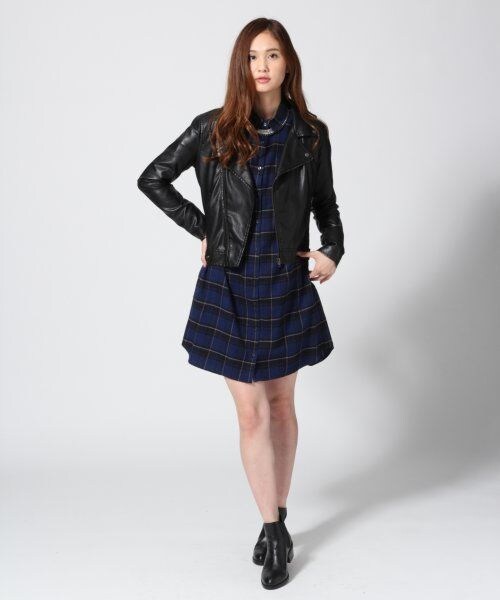 GLOBAL WORK（グローバルワーク）の「ネルチェックシャツワンピース１４ＦＷ（ワンピース/ドレス・レディース・ホワイト06/レッド35/グリーン75/ブルー85・Ｍ/Ｌ）」の8枚目の写真
