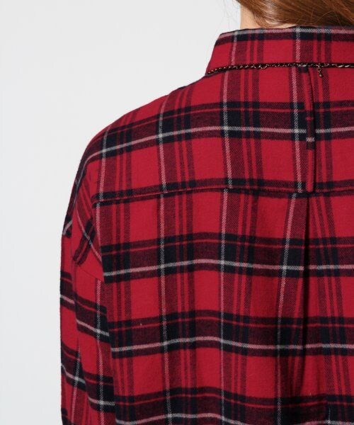GLOBAL WORK（グローバルワーク）の「ネルチェックシャツワンピース１４ＦＷ（ワンピース/ドレス・レディース・ホワイト06/レッド35/グリーン75/ブルー85・Ｍ/Ｌ）」の16枚目の写真