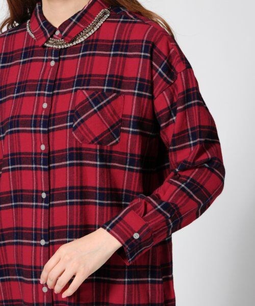 GLOBAL WORK（グローバルワーク）の「ネルチェックシャツワンピース１４ＦＷ（ワンピース/ドレス・レディース・ホワイト06/レッド35/グリーン75/ブルー85・Ｍ/Ｌ）」の13枚目の写真