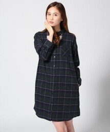 GLOBAL WORK | ネルチェックシャツワンピース１４ＦＷ(ワンピース/ドレス)