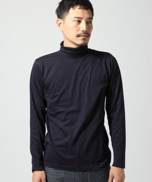 GLOBAL WORK(グローバルワーク)の「スーピマコットンタートル(トップス・メンズ・ホワイト06/グレー15/ネイビー88・M/L)」の3枚目の写真