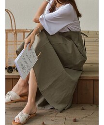 ピュアリネンビスチェワンピース