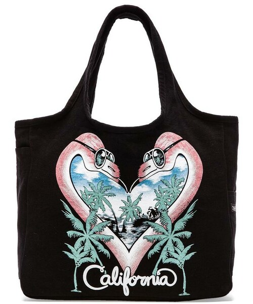 ≪Lauren Moshiローレンモシ≫PEACE AND LOVEトートバッグ Lauren Moshi Tote Shoulder Bag Love Diamond Rainbow Black