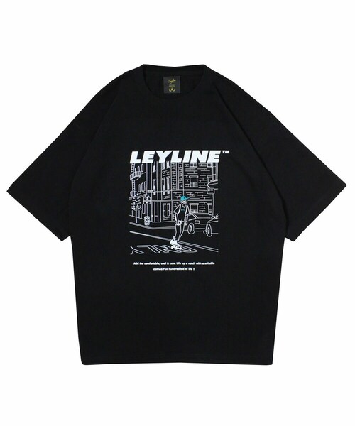 Leyline(レイライン)の「NYC smith print tee(Tシャツ/カットソー・レディース・ホワイト/ブラック・M/L/XL)」の2枚目の写真