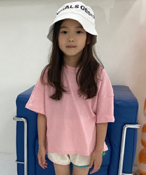 DHOLIC kids（ディーホリックキッズ）の「[urrr] コットンベーシック半袖Tシャツ(kids)（Tシャツ/カットソー・キッズ・ホワイト/ピンク/グレー・S/M/L/XL）」の3枚目の写真
