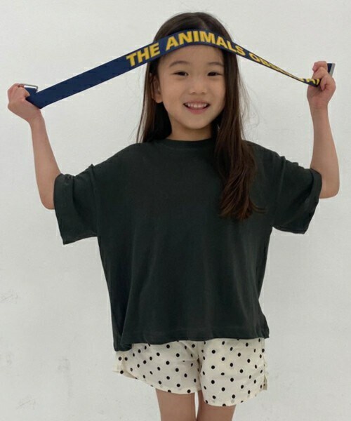 DHOLIC kids（ディーホリックキッズ）の「[urrr] コットンベーシック半袖Tシャツ(kids)（Tシャツ/カットソー・キッズ・ホワイト/ピンク/グレー・S/M/L/XL）」の2枚目の写真