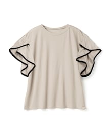 GRL | バイカラーフリル袖パイピングTシャツ(Tシャツ/カットソー)