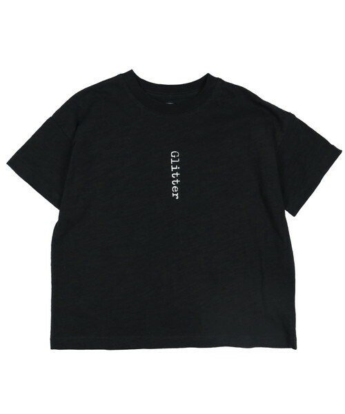 T>>2（ティーツー）の「スラブ天竺プリントTシャツ（Tシャツ/カットソー・キッズ・01.アイボリー/02.ブラック/03.ホワイト/04.ミント/05.オレンジ/06.ブルー・80-150）」の3枚目の写真