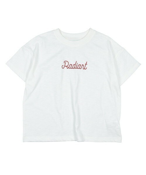 T>>2（ティーツー）の「スラブ天竺プリントTシャツ（Tシャツ/カットソー・キッズ・01.アイボリー/02.ブラック/03.ホワイト/04.ミント/05.オレンジ/06.ブルー・80-150）」の2枚目の写真