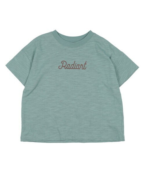 T>>2（ティーツー）の「スラブ天竺プリントTシャツ（Tシャツ/カットソー・キッズ・01.アイボリー/02.ブラック/03.ホワイト/04.ミント/05.オレンジ/06.ブルー・80-150）」の4枚目の写真