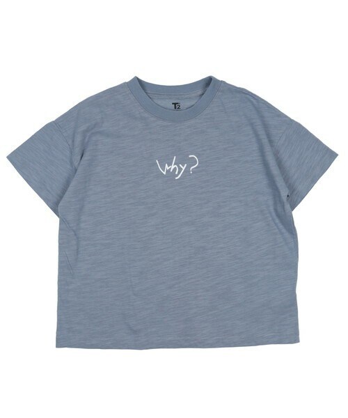 T>>2（ティーツー）の「スラブ天竺プリントTシャツ（Tシャツ/カットソー・キッズ・01.アイボリー/02.ブラック/03.ホワイト/04.ミント/05.オレンジ/06.ブルー・80-150）」の5枚目の写真