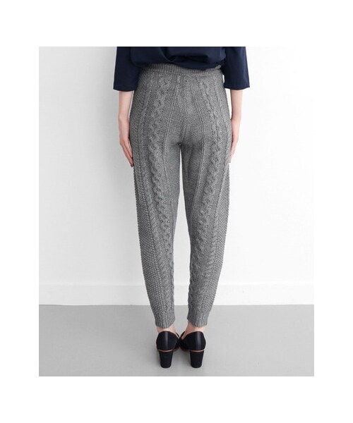 KBF（ケイビーエフ）の「ケーブルニットパンツ（パンツ・レディース・OFF/GRAY・one）」の7枚目の写真