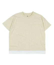 T>>2 | ポケット付き重ね着風Tシャツ　大人サイズ(Tシャツ/カットソー)