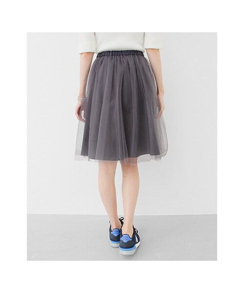 URBAN RESEARCH（アーバンリサーチ）の「チュールスカート（スカート・レディース・BLACK/CHARCOAL・FREE）」の7枚目の写真