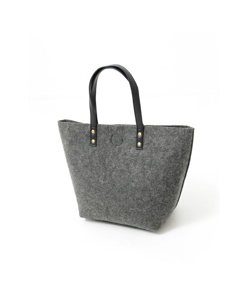 KBF（ケイビーエフ）の「フェルトミニトート（バッグ・レディース・L/BLUE/T/GRAY/CHARCOAL・one）」の2枚目の写真