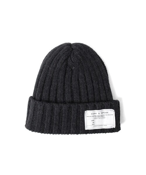 URBAN RESEARCH DOORS(アーバンリサーチドアーズ)の「FORK&SPOON リブニットキャップ(帽子・メンズ・Black/Green/Charcoal/Blue/Olive/Bordeaux・FREE)」の2枚目の写真