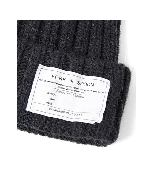 URBAN RESEARCH DOORS(アーバンリサーチドアーズ)の「FORK&SPOON リブニットキャップ(帽子・メンズ・Black/Green/Charcoal/Blue/Olive/Bordeaux・FREE)」の7枚目の写真