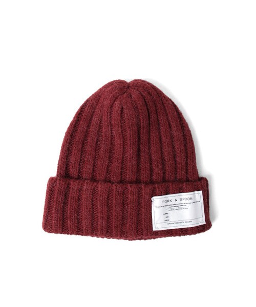 URBAN RESEARCH DOORS(アーバンリサーチドアーズ)の「FORK&SPOON リブニットキャップ(帽子・メンズ・Black/Green/Charcoal/Blue/Olive/Bordeaux・FREE)」の1枚目の写真