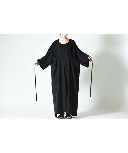 BISHOOL(ビシュール)の「BISHOOL Dyed Bleach Twill All In One Unisex Skirt(つなぎ/オールインワン・レディース・レッド/グレー・F)」の2枚目の写真