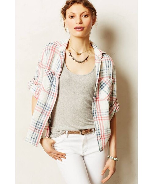 Anthropologie（アンソロポロジー）の「Cloth & Stone Tulare Buttondown（シャツ/ブラウス・レディース・blue motif・S/M/L）」の2枚目の写真