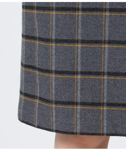 VIS（ビス）の「【先行受注】【with11月号掲載】サッシュベルト風タイトスカート（スカート・レディース・ライトグレー/ネイビー系・S/M）」の7枚目の写真