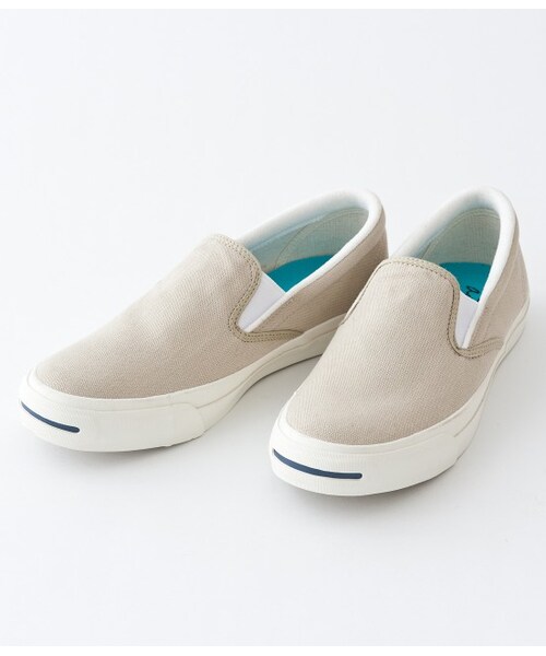 ADAM ET ROPE'(アダムエロペ)の「【先行受注】【CONVERSE】Jack Purcell×Adam et Rope'別注スニーカー(スニーカー・レディース・ベージュ/ネイビー・35.0/36.0/37.0/38.0/39.0/40.0)」の4枚目の写真