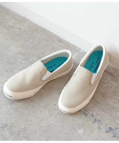 ADAM ET ROPE'(アダムエロペ)の「【先行受注】【CONVERSE】Jack Purcell×Adam et Rope'別注スニーカー(スニーカー・レディース・ベージュ/ネイビー・35.0/36.0/37.0/38.0/39.0/40.0)」の1枚目の写真