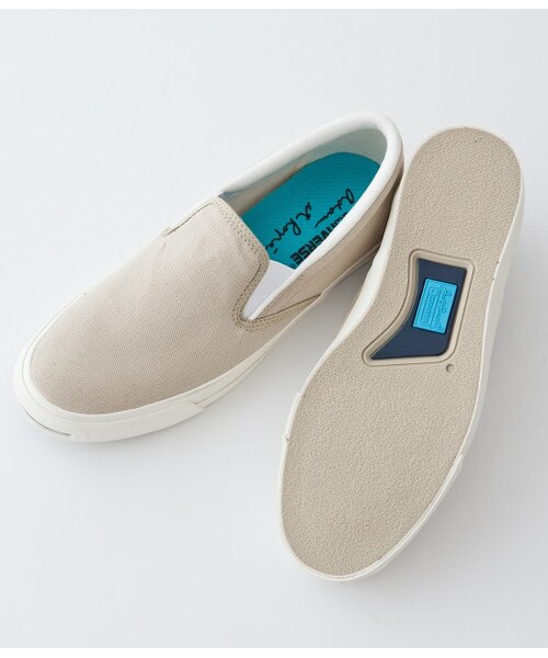 ADAM ET ROPE'(アダムエロペ)の「【先行受注】【CONVERSE】Jack Purcell×Adam et Rope'別注スニーカー(スニーカー・レディース・ベージュ/ネイビー・35.0/36.0/37.0/38.0/39.0/40.0)」の5枚目の写真