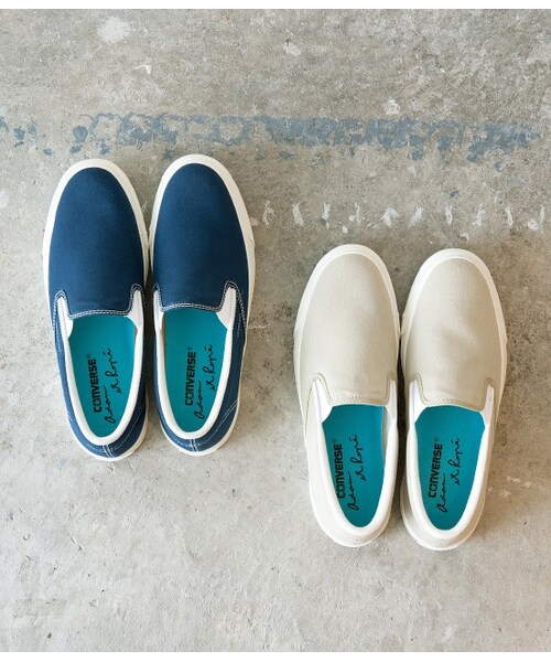 ADAM ET ROPE'(アダムエロペ)の「【先行受注】【CONVERSE】Jack Purcell×Adam et Rope'別注スニーカー(スニーカー・レディース・ベージュ/ネイビー・35.0/36.0/37.0/38.0/39.0/40.0)」の3枚目の写真