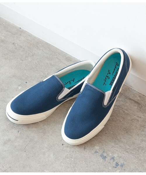 ADAM ET ROPE'(アダムエロペ)の「【先行受注】【CONVERSE】Jack Purcell×Adam et Rope'別注スニーカー(スニーカー・レディース・ベージュ/ネイビー・35.0/36.0/37.0/38.0/39.0/40.0)」の2枚目の写真