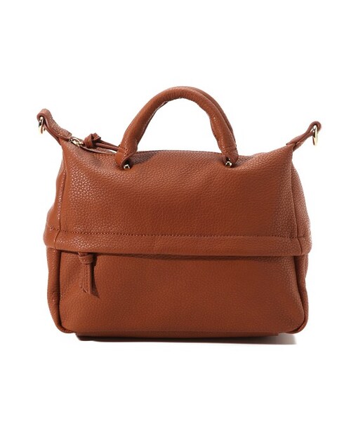 ADAM ET ROPE'（アダムエロペ）の「ポケットカバーボストンバッグ（バッグ・レディース・ブラック/オフホワイト/キャメル・M）」の3枚目の写真