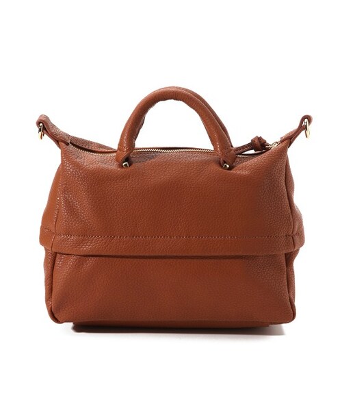 ADAM ET ROPE'（アダムエロペ）の「ポケットカバーボストンバッグ（バッグ・レディース・ブラック/オフホワイト/キャメル・M）」の6枚目の写真