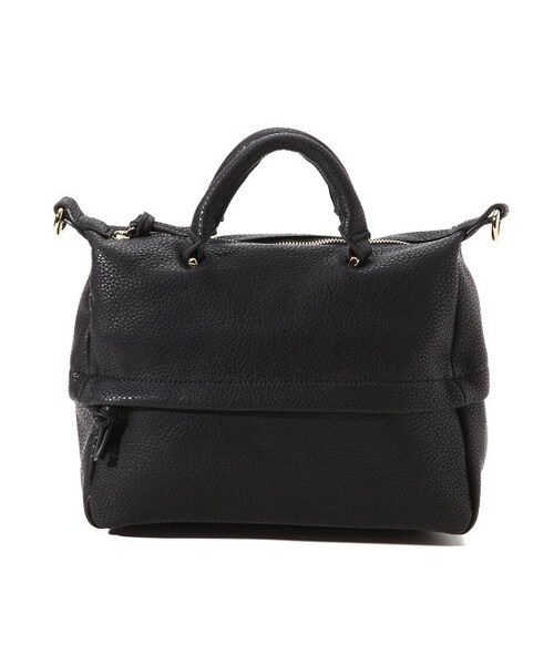 ADAM ET ROPE'（アダムエロペ）の「ポケットカバーボストンバッグ（バッグ・レディース・ブラック/オフホワイト/キャメル・M）」の2枚目の写真