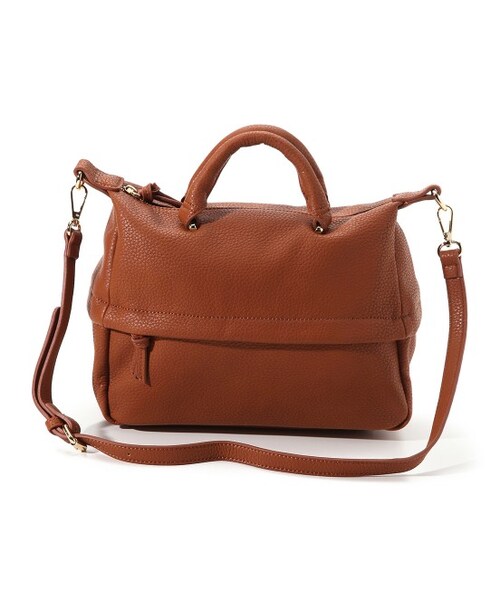 ADAM ET ROPE'（アダムエロペ）の「ポケットカバーボストンバッグ（バッグ・レディース・ブラック/オフホワイト/キャメル・M）」の10枚目の写真