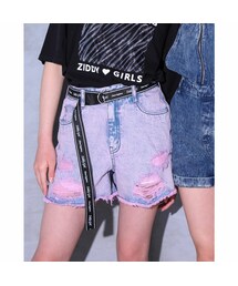 ZIDDY | ダメージ カラー ZIDDY/ショートパンツ(130~160cm)(デニムパンツ)