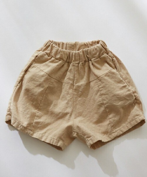 DHOLIC kids（ディーホリックキッズ）の「[weekly] リネン混ラインショートパンツ（その他パンツ・キッズ・ベージュ/ブラウン・XS/S/M/L/XL）」の2枚目の写真