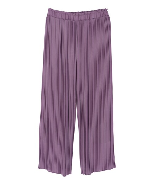 earth music&ecology（アースミュージックアンドエコロジー）の「ストレートプリーツパンツ（パンツ・アイボリー/ブラック/グレーベージュ/グリーン/ラベンダー/フラワー・F）」の20枚目の写真