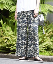 un dix cors（アンディコール）の「【リラックスムードな着こなしに】リネンプリント柄イージーパンツ（その他パンツ）」