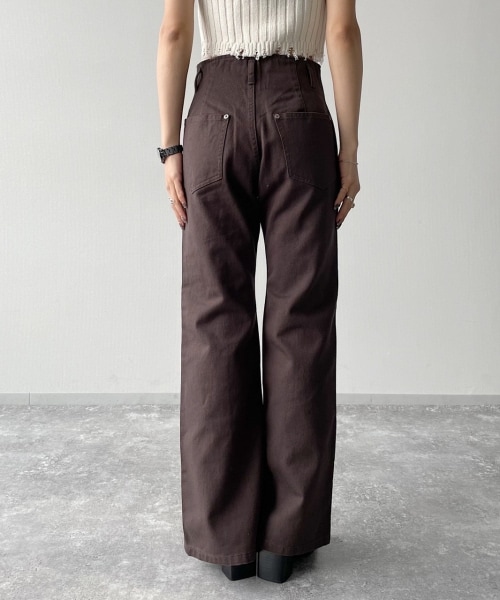 PAGEBOY(ページボーイ)の「【WEB先行予約】フロントスリットチノデニム(パンツ・レディース・チャコール/ベージュ/セピア・24inch(XSサイズ), 25inch(Sサイズ), 26inch(Mサイズ), 27inch(Lサイズ))」の18枚目の写真