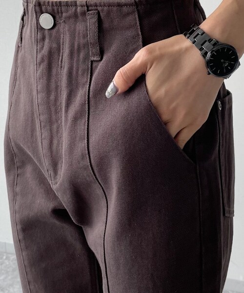 PAGEBOY(ページボーイ)の「【WEB先行予約】フロントスリットチノデニム(パンツ・レディース・チャコール/ベージュ/セピア・24inch(XSサイズ), 25inch(Sサイズ), 26inch(Mサイズ), 27inch(Lサイズ))」の21枚目の写真