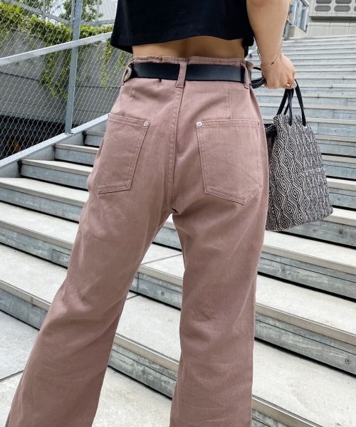 PAGEBOY(ページボーイ)の「【WEB先行予約】フロントスリットチノデニム(パンツ・レディース・チャコール/ベージュ/セピア・24inch(XSサイズ), 25inch(Sサイズ), 26inch(Mサイズ), 27inch(Lサイズ))」の14枚目の写真