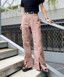 PAGEBOY | 【WEB先行予約】フロントスリットチノデニム(パンツ)